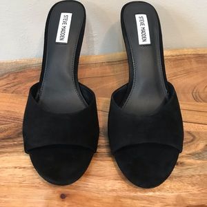 Steve Madden 10M Suede Slide On Erin Sandal Heels